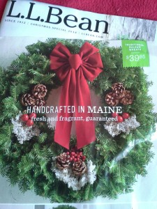 Here's the ad from the L. L. Bean catalog.  Our wreaths are half the price and decorated similarly with local materials.