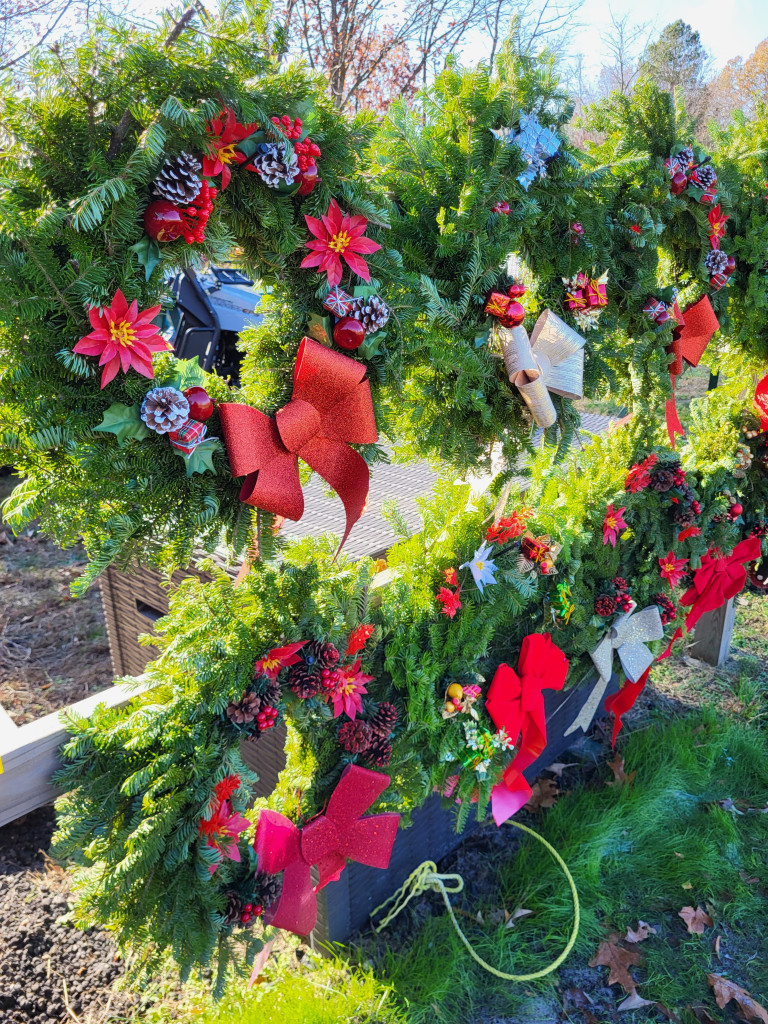 Here are a few of our festive holiday wreaths.